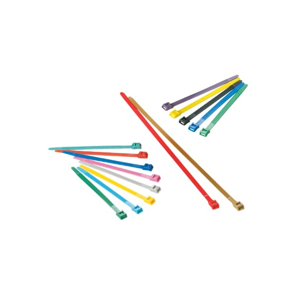 Cable Tie, 15-1/2 in L, 4.53 in Max Bundle Dia., Gray, Nylon 6/6, 124 lb Strength, 100 PK